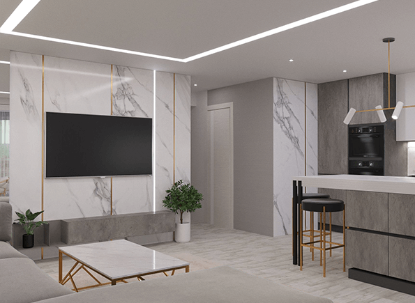 Світлові лінії у залі