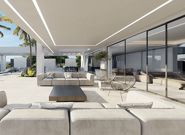 Світлові лінії на натяжній стелі ціна