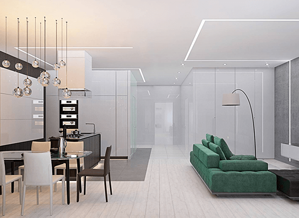 Світлові лінії у натяжній стелі ціна