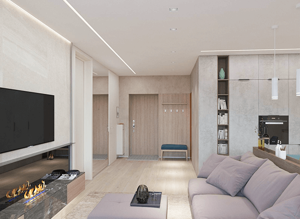 Світлові лінії на стелі фото