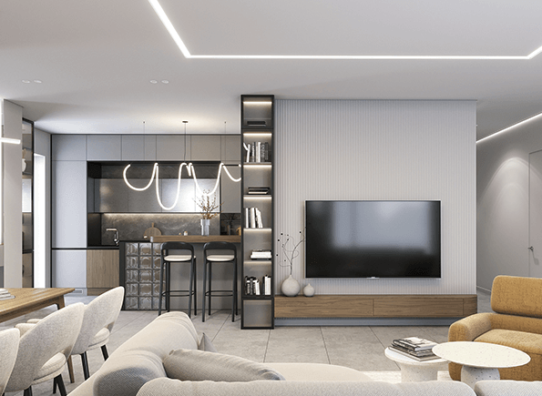 Світлова лінія натяжна стеля