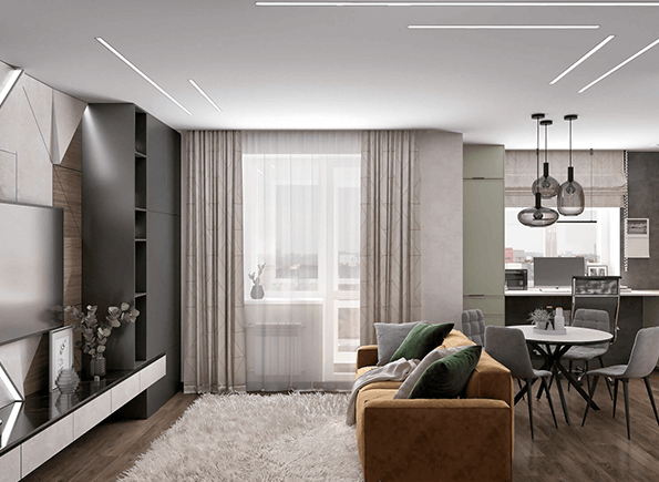 Фото стель зі світловими лініями