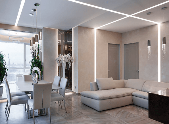 Світлова стрічка у натяжній стелі