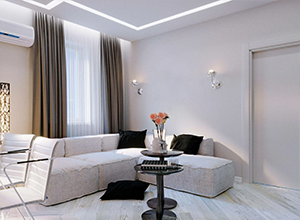 Світлові лінії на натяжній стелі